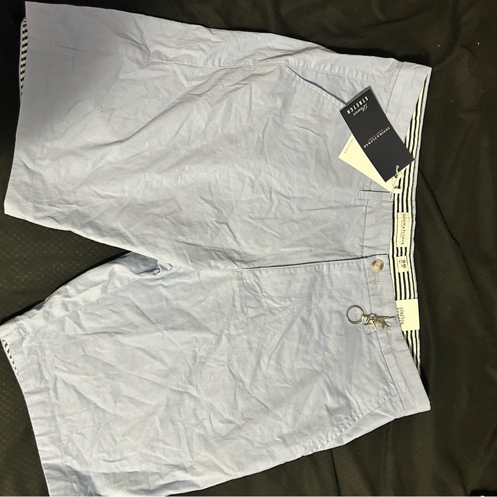 Denim & Flower Light Blue Flat Front Shorts (Pre-Owned)
